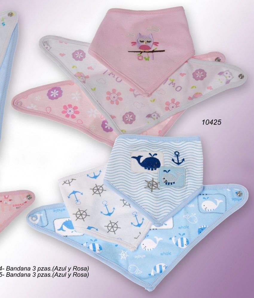 10425 BABEROS BANDANA  PACK 3 GAMBERRITOS