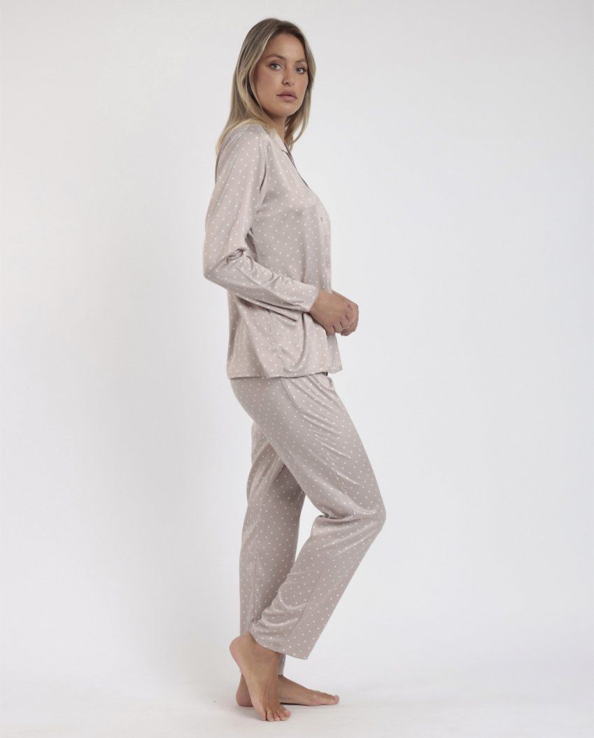 62649 PIJAMA MUJER ABIERTO SATEN ADMAS CLASSIC