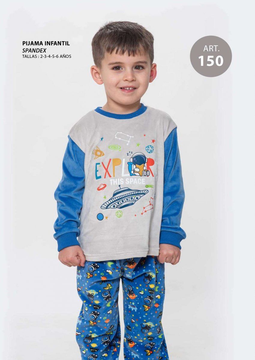 KN 150 PIJAMA  NIÑO  SPANDEX 2 a 6 AÑOS KINANIT