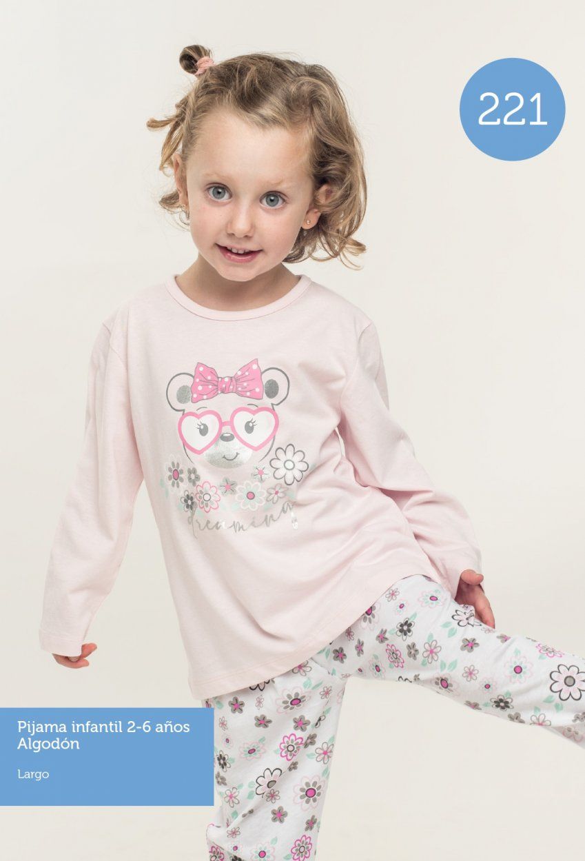 KN 221 PIJAMA NIÑa M/L ALGODON FINO  2 A 6 KINANIT