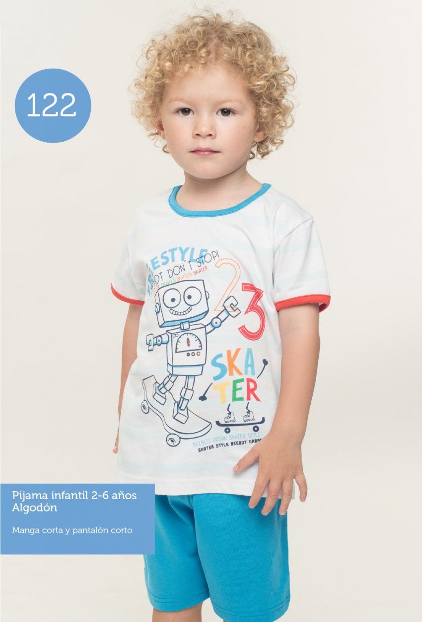 KN 122 PIJAMA NIÑO M/CORTA VERANO 2 A 6 KINANIT