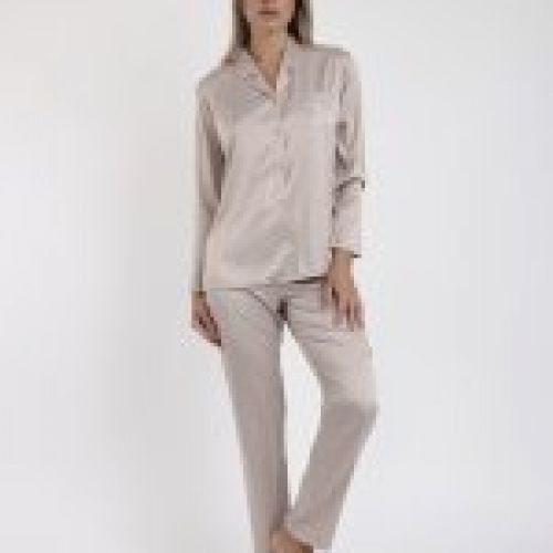 62649 PIJAMA MUJER ABIERTO SATEN ADMAS CLASSIC