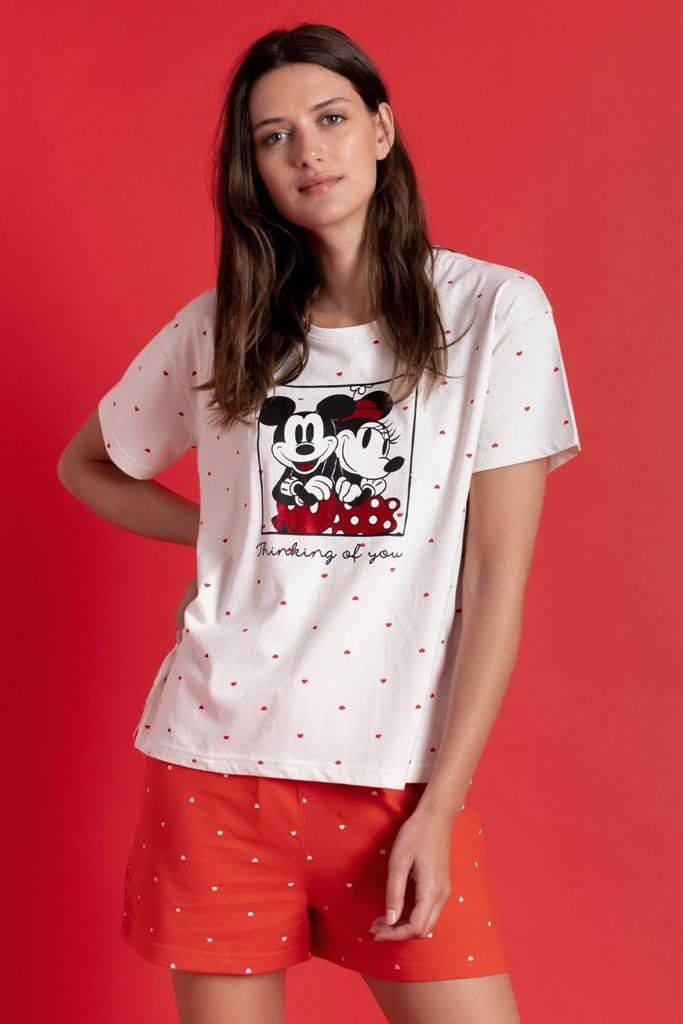 60519 PIJAMA SEÑORA MANGA CORTA MICKEY DISNEY ADMAS