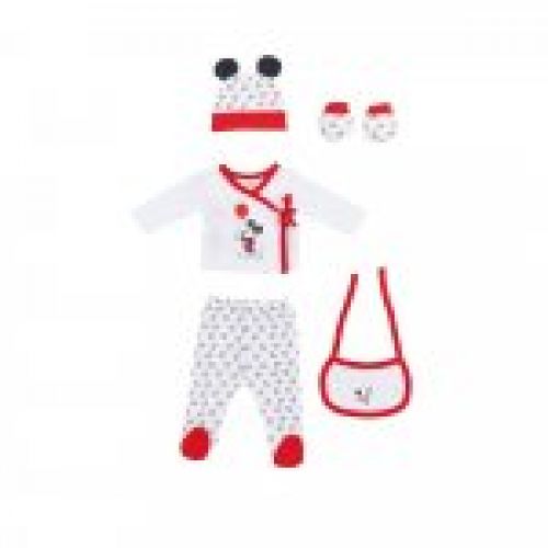 MK029 CONJUNTO INFANTIL 5 PIEZAS MICKEY ROJO INTERBABY