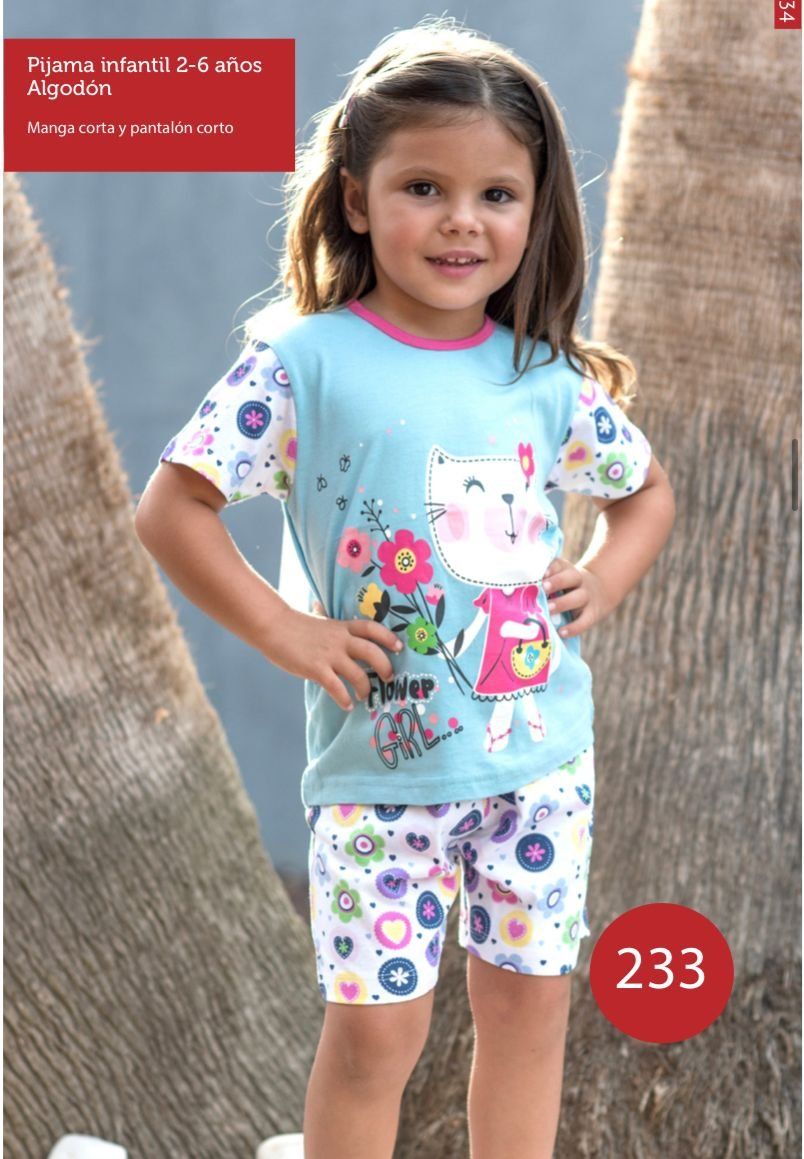 KN 233 PIJAMA NIÑA VERANO 2 A 6 KINANIT