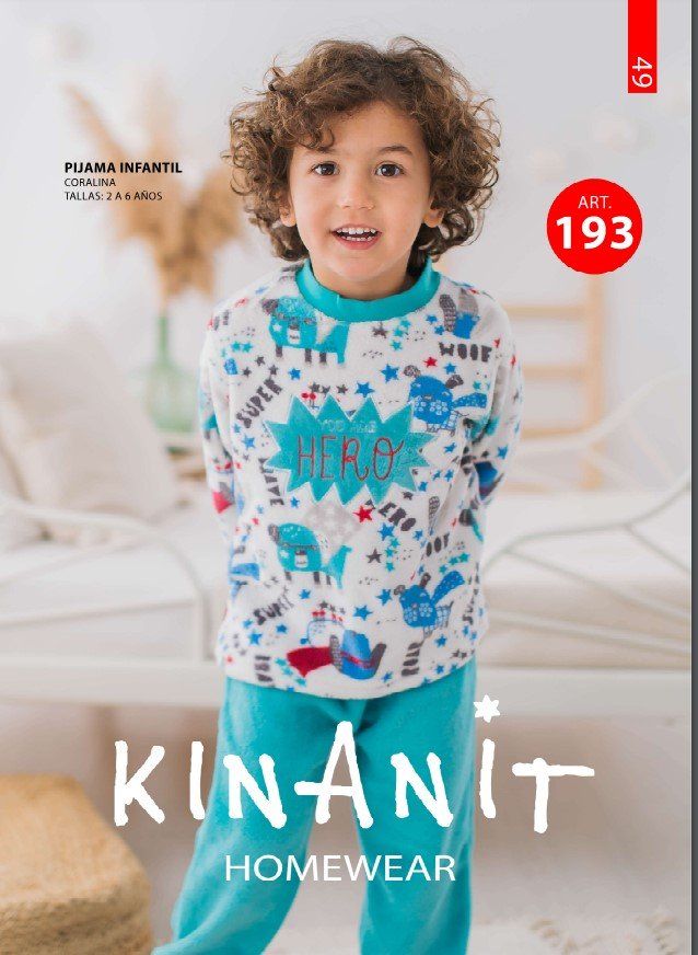 KN 193 PIJAMA INFANTIL NIÑO (NACARINA)  2 a 6 KINANIT