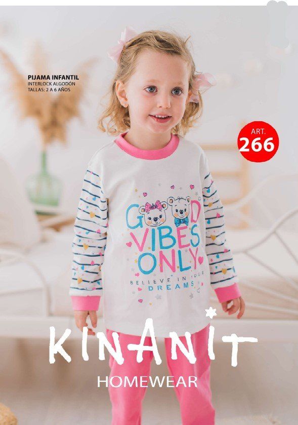 kn 266 pijama niña interlock kinanit