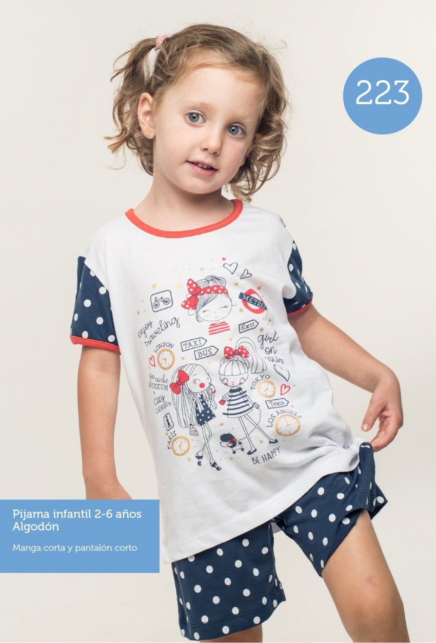 KN 223 PIJAMA NIÑA M/CORTA VERANO 2 A 6 KINANIT