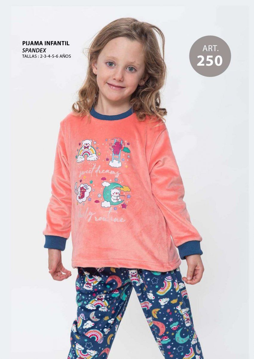 KN 250 PIJAMA  NIÑA SPANDEX 2 a 6 AÑOS KINANIT