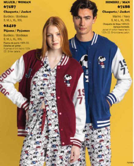 67188 CHAQUETA SNOOPY HOMBRE