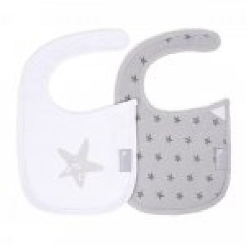 BABERO ALGODON ESTRELLA VELCRO  PACK 2 INTERBABY