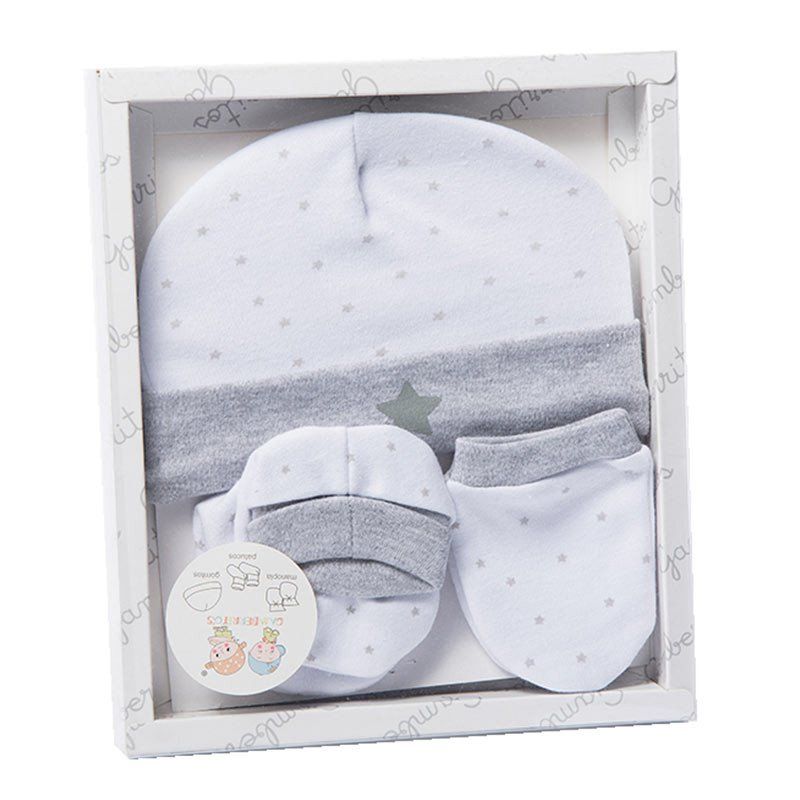 juego infantil 3 pcs estrellitas gris