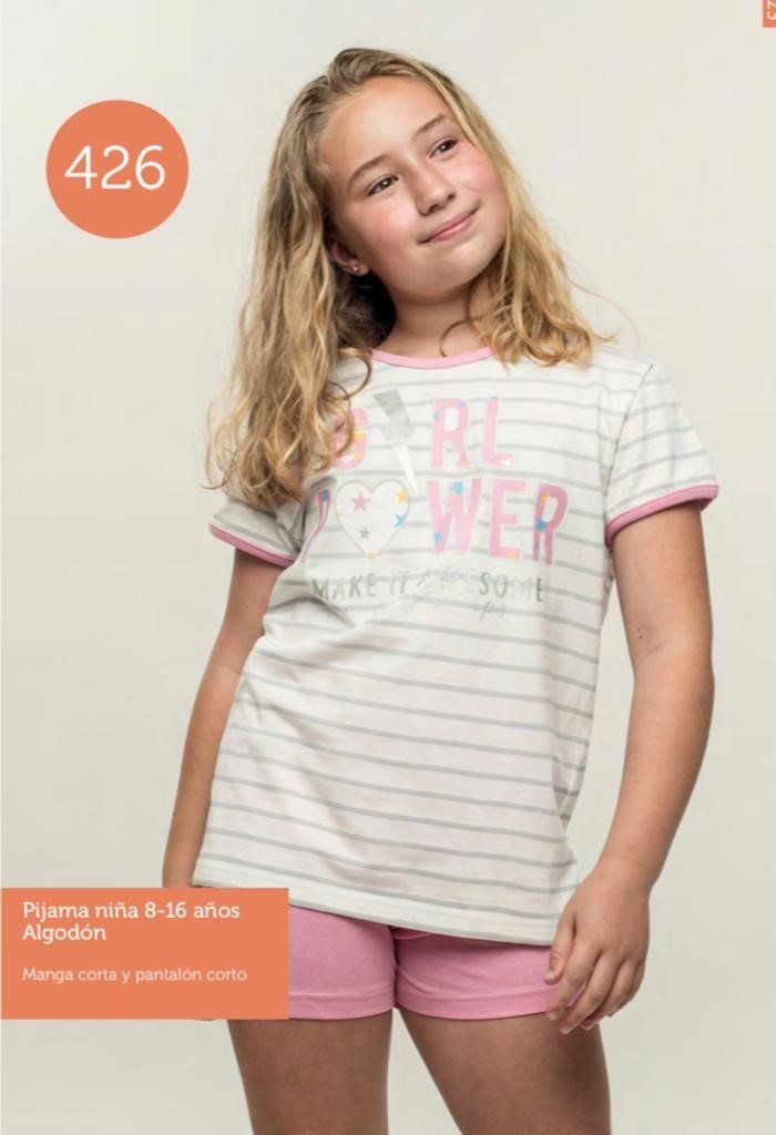 KN 426 PIJAMA NIÑA  VERANO 8 A 16  KINANIT