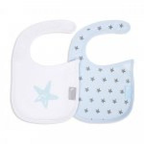 BABERO ALGODON ESTRELLA VELCRO  PACK 2 INTERBABY