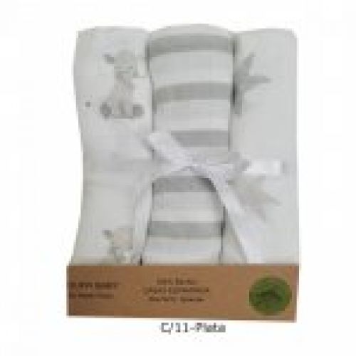 1553 GASAS O MUSELINA ESTAMPADA 100% BAMBU 55x70 (3pzs) DUFFI