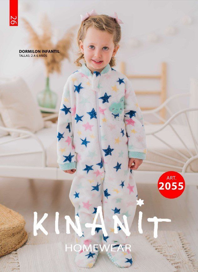 KN 2055 PIJAMA NIÑA DORMILON CORALINA 2 A 6 KINANIT