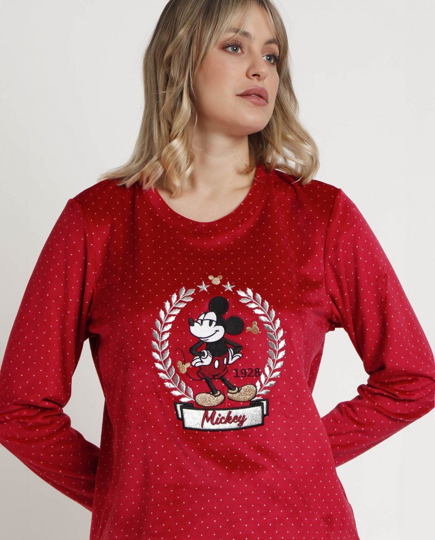 62316 PIJAMA MUJER VELVET MICKEY DISNEY