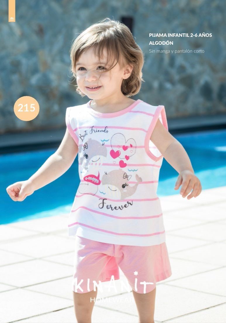 KN 215 PIJAMA NIÑA TIRANTES VERANO 2 A 6 KINANIT