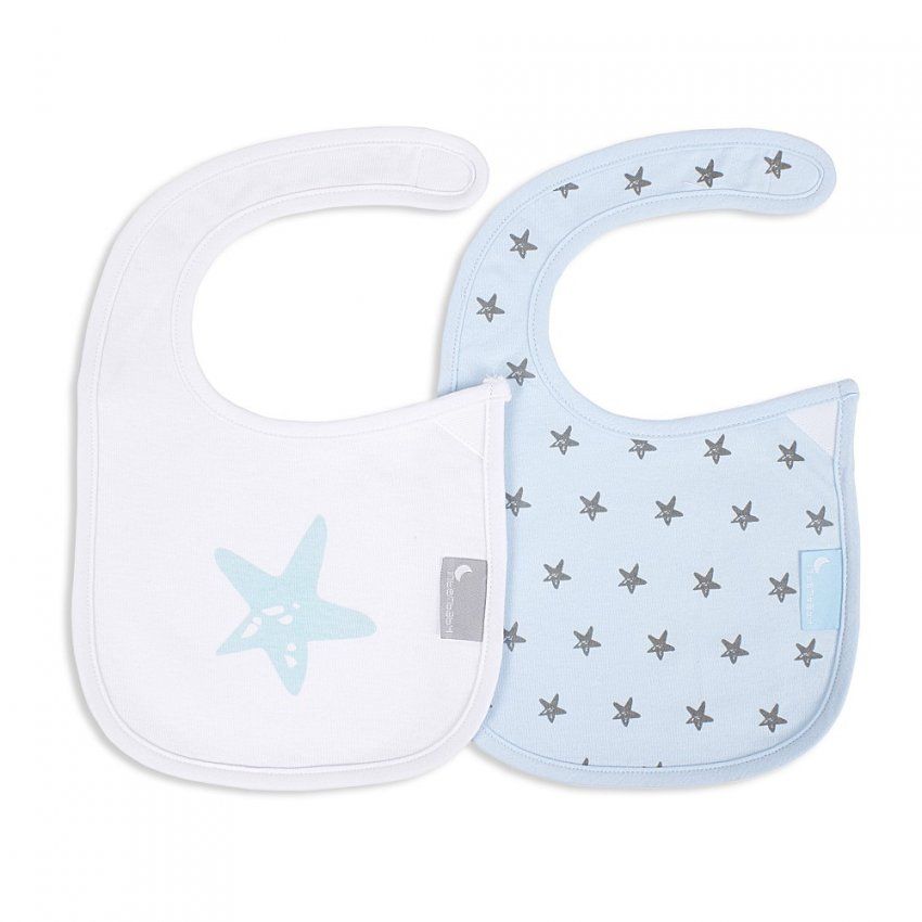 BABERO ALGODON ESTRELLA VELCRO  PACK 2 INTERBABY