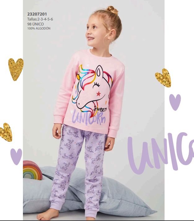 23207201 PIJAMA NIÑA INTERLOCK  2 a 6 AÑOS TOBOGAN