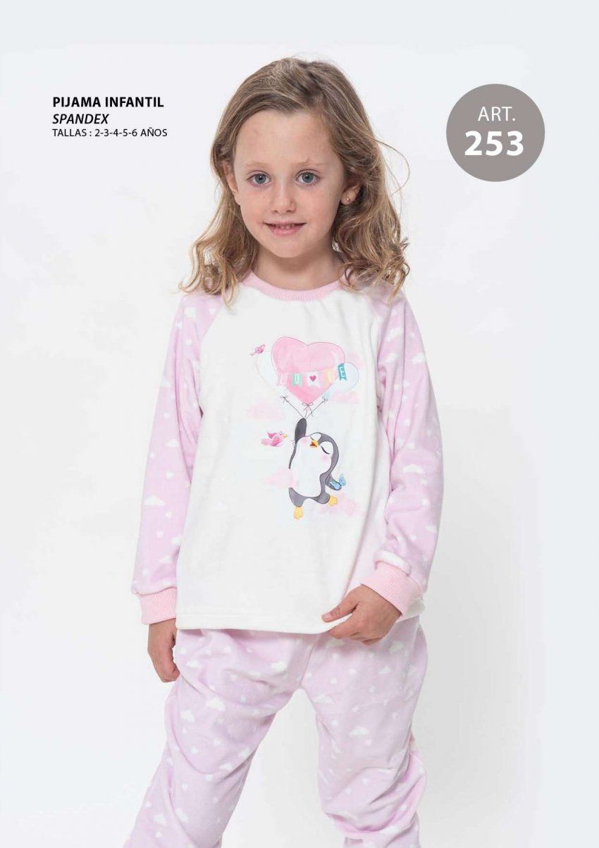 KN 250 PIJAMA  NIÑA SPANDEX 2 a 6 AÑOS KINANIT