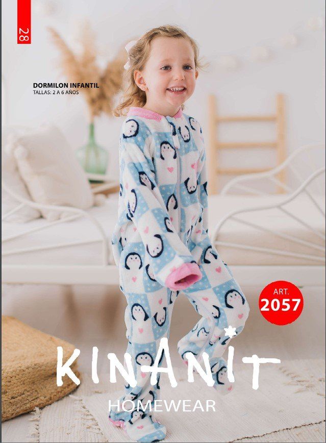 KN 2055 PIJAMA NIÑA DORMILON CORALINA 2 A 6 KINANIT