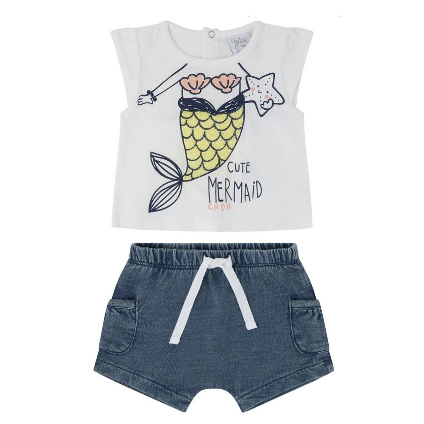 24111263 CONJUNTO 2 PIEZAS BEBE VERANO NIÑA 1 A 12 m YATSI