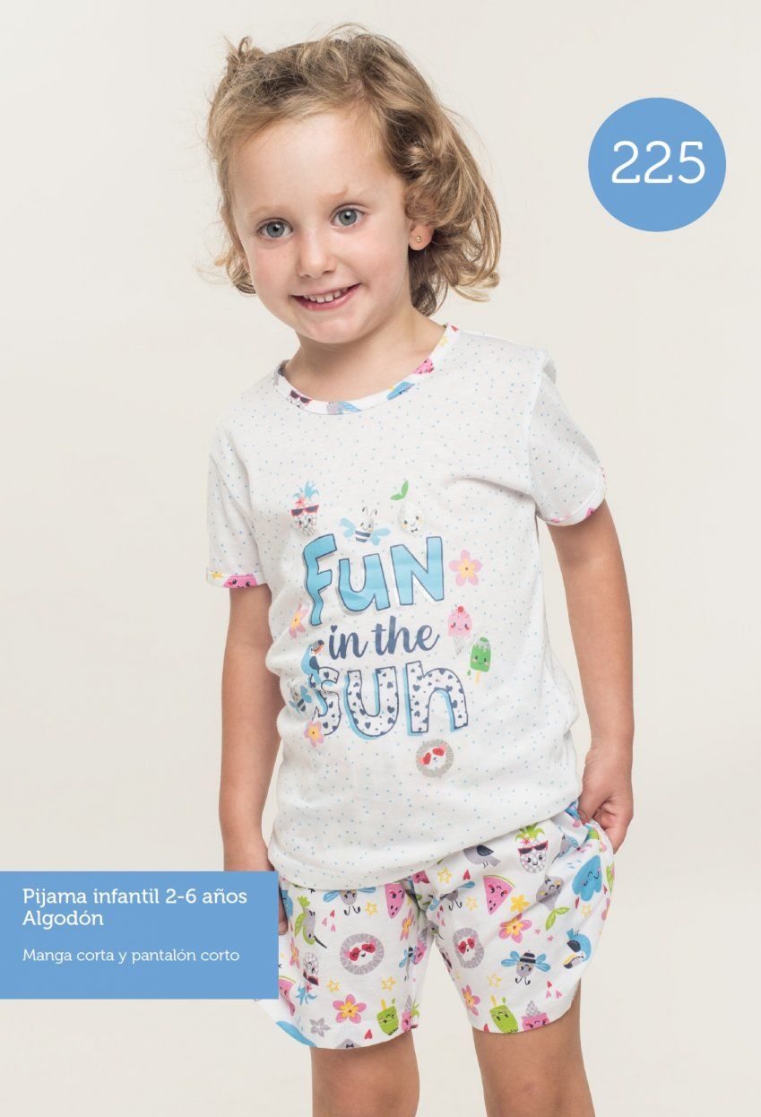 KN 225 PIJAMA NIÑA M/CORTA VERANO 2 A 6 KINANIT