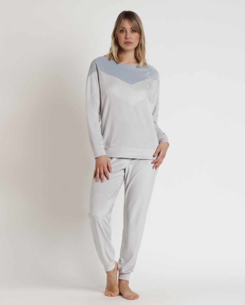 62559 PIJAMA MUJER VELVET HOME ADMAS