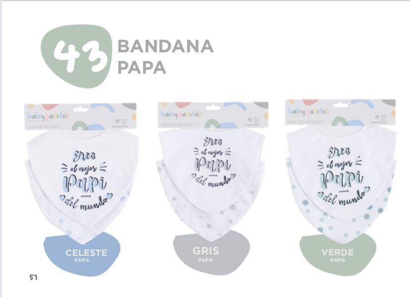 43 BABEROS BANDANA  PACK 2  PAPI BABY PASITOS