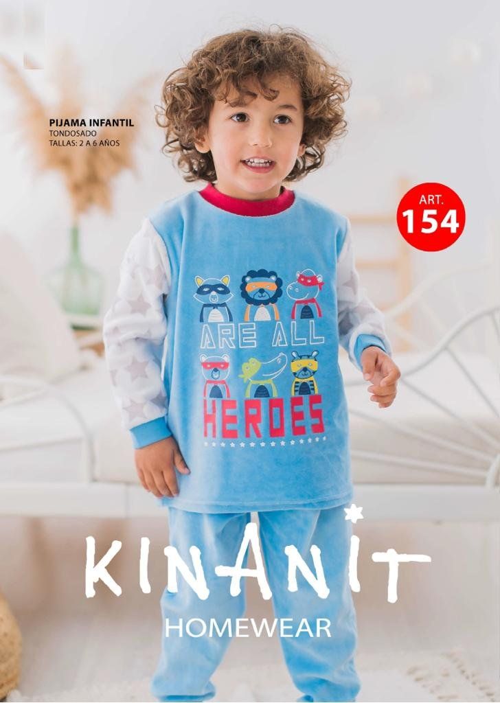 KN 154 PIJAMA  NIÑO TERCIOPELO 2 a 6 AÑOS KINANIT