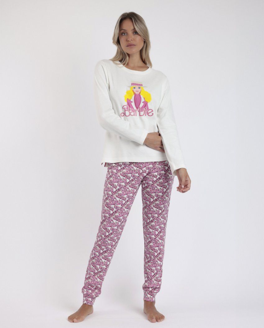 62955 PIJAMA MUJER 100% ALGODON BARBIE ADMAS