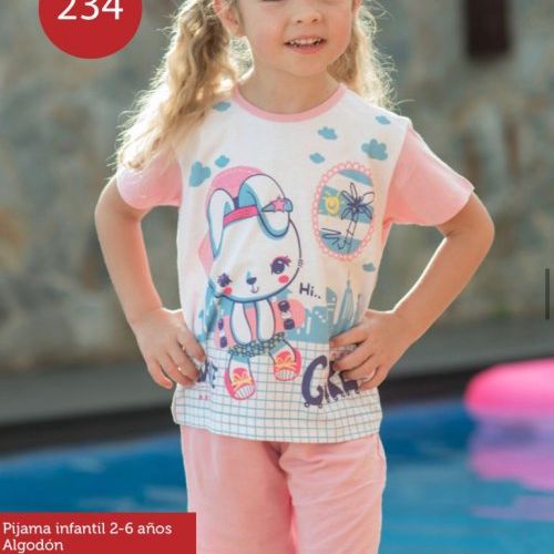 KN 234 PIJAMA NIÑA VERANO 2 A 6 KINANIT