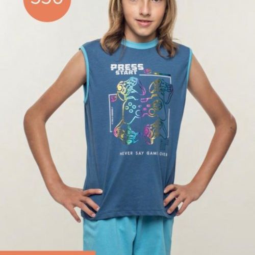 KN 330 PIJAMA NIÑO VERANO 8 A 16  KINANIT