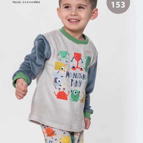 KN 153 PIJAMA  NIÑO  SPANDEX 2 a 6 AÑOS KINANIT