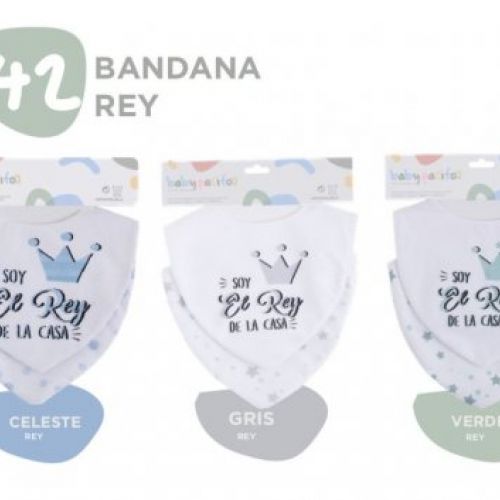 42 BABEROS BANDANA  PACK 2  REY BABY PASITOS