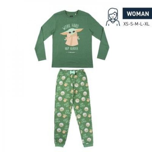 8190 PIJAMA SEÑORA MANDALORIAN BABY YODA INTERLOCK CERDÁ