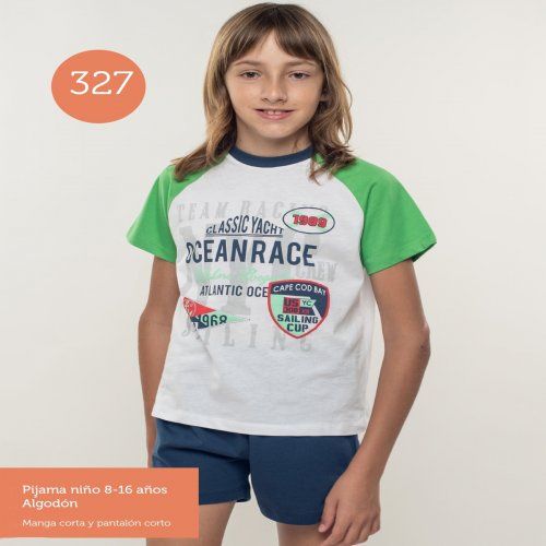 KN 327 PIJAMA NIÑO VERANO 8 A 16  KINANIT