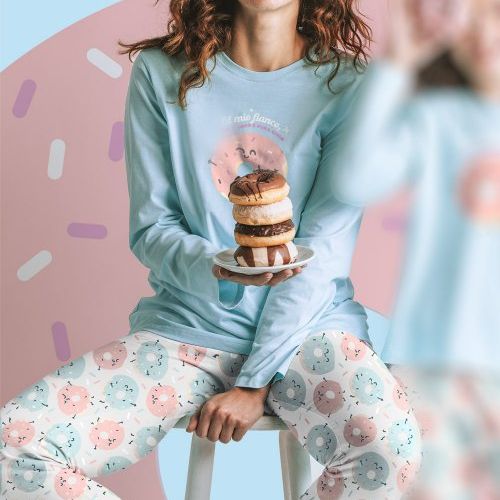 60369 PIJAMA SEÑORA INTERLOCK DONUTS ADMAS