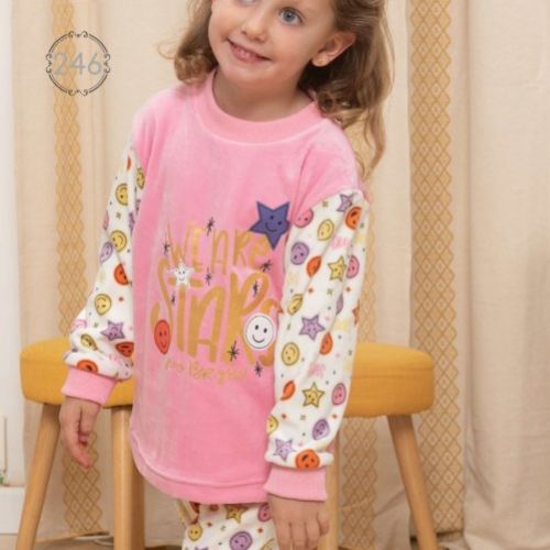 KN 246 PIJAMA  NIÑA TERCIOPELO SPANDEX 2 a 6 AÑOS KINANIT