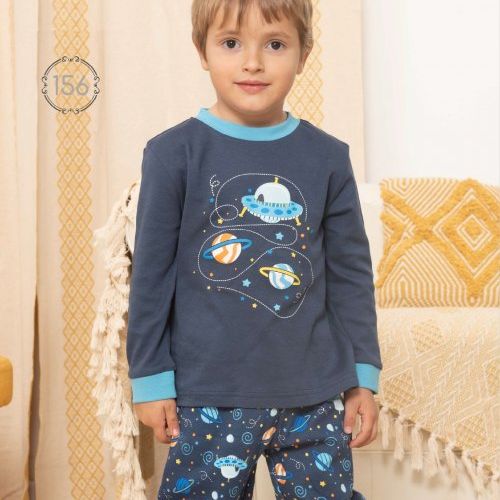 KN 156 PIJAMA  NIÑO INTERLOCK  2 a 6 AÑOS KINANIT