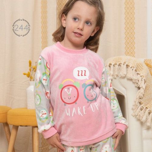 KN 244 PIJAMA  NIÑA TERCIOPELO SPANDEX 2 a 6 AÑOS KINANIT