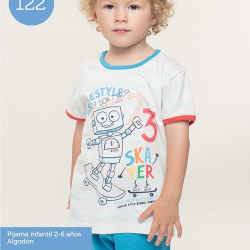 KN 122 PIJAMA NIÑO M/CORTA VERANO 2 A 6 KINANIT