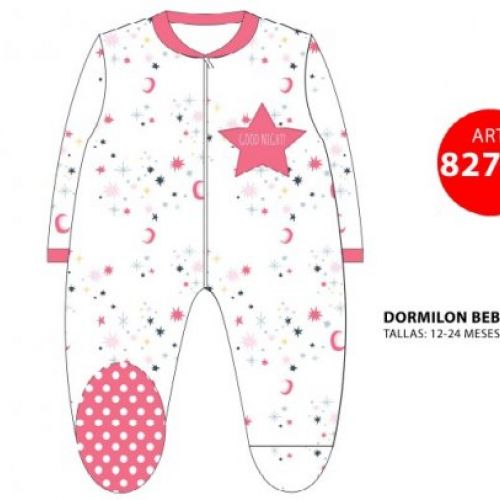 82720 PIJAMA DORMILON BEBE 12 A 24M NACARINA KINANIT