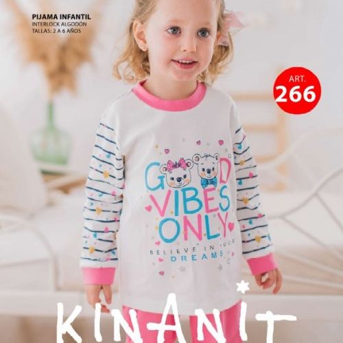 kn 266 pijama niña interlock kinanit