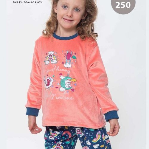 KN 250 PIJAMA  NIÑA SPANDEX 2 a 6 AÑOS KINANIT