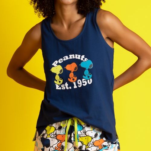 62433 PIJAMA MUJER TIRANTE SNOOPY 100% ALGODON ADMAS