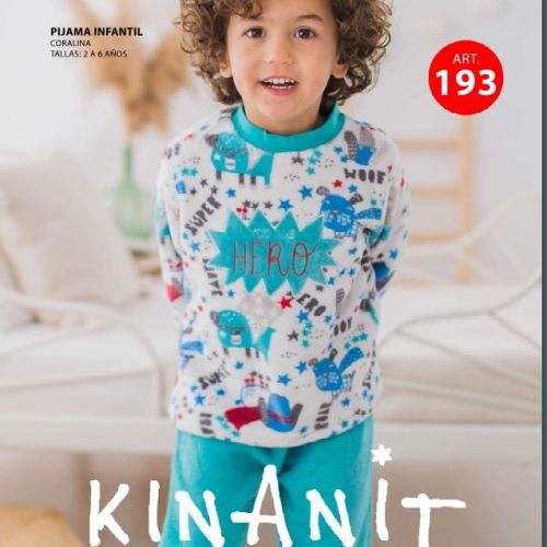 KN 193 PIJAMA INFANTIL NIÑO (NACARINA)  2 a 6 KINANIT