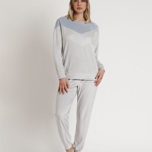 62559 PIJAMA MUJER VELVET HOME ADMAS