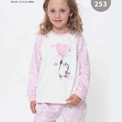 KN 250 PIJAMA  NIÑA SPANDEX 2 a 6 AÑOS KINANIT